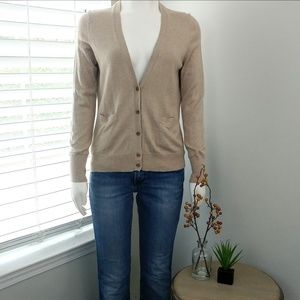Loft Tan Long Sleeve Cardigan. F78